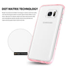 Galaxy S7 Edge Case | Frame - Clear phone case with pink edges and a dot matrix pattern to prevent rainbow effects.