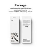 Holder Link Strap | Clear - Front and back view of the Ringke Holder Link Strap retail packaging box.