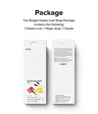 Holder Link Strap | Tarpaulin Neon Green - Front and back view of Ringke Holder Link Strap packaging with product details.