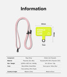 Holder Link Strap | Tarpaulin Neon Green - Pink rope strap and neon green tarpaulin holder with technical specifications.