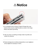 Galaxy Z Flip 7 FE / 6 / 5 / 4 / 3 | Hinge Cover Tarpaulin - Notice showing a phone hinge with a slight elevation.