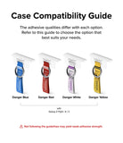 Galaxy Z Flip 7 FE / 6 / 5 / 4 / 3 | Hinge Cover Tarpaulin - Galaxy Z Flip 7 FE / 6 / 5 / 4 / 3 | Four colored hinge cover straps labeled Danger Blue, Red, White, and Yellow.