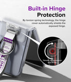 Galaxy Z Flip 7 FE / 6 / 5 / 4 / 3 | Hinge Cover Tarpaulin - Clear phone case with spring-loaded hinge protection.