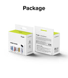Galaxy Z Flip 7 FE / 6 / 5 / 4 / 3 | Hinge Cover Tarpaulin - Front and back views of Ringke hinge cover packaging.
