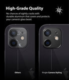 iPhone 12 Mini | Camera Styling - Comparison of a cracked phone camera lens versus one protected by a Ringke aluminum cover.