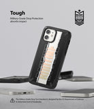 iPhone 12 Mini Case | Fusion-X Design - Black protective phone case with a torn paper graphic and military-grade drop protection.