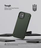 iPhone 12 Mini Case | Onyx - Dark green protective phone case with military-grade drop protection certification.