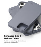 iPhone 12 Pro Max Case | Air-S - Three matte gray phone cases stacked, highlighting the smooth texture and camera cutouts.