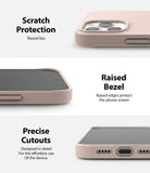 iPhone 12 Pro Max Case | Air-S - Close-ups of a pink phone case showing raised camera protection, screen bezels, and port cutouts.