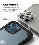 iPhone 12 Pro | Camera Styling - Camera lens protector being applied to an iPhone 12 Pro inside a Ringke Fusion case.