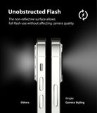 iPhone 12 Pro Max | Camera Styling - Comparison of phone camera flash showing Ringke styling prevents light reflection.