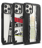 iPhone 12 Pro Max Case | Fusion-X Design - Three iPhone 12 Pro Max cases with black bumpers and unique graphic back panels.