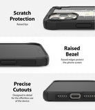 iPhone 12 Pro Max Case | Fusion-X Design - Close-ups showing raised camera lips, screen bezels, and precise port cutouts.