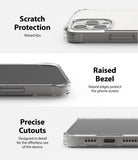 iPhone 12 Pro Max Case | Fusion Design - Three close-up views showing raised camera lips, screen bezels, and precise port cutouts.