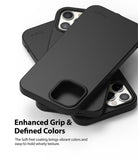 iPhone 12 / 12 Pro Case | Air-S - Three matte black smartphone cases stacked, showcasing camera cutouts and Ringke branding.
