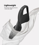 iPhone 12 / 12 Pro Case | Air-S - A slim black phone case wrapped in flowing white fabric against a light background.