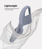 iPhone 12 / 12 Pro Case | Air-S - A slim, light gray phone case floating amidst flowing white fabric.
