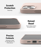 iPhone 12 / 12 Pro Case | Air-S - Three close-up views of a pink phone case highlighting camera protection, raised screen bezels, and port cutouts.