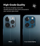 iPhone 12 Pro | Camera Styling - Comparison showing a cracked camera lens versus a protected lens with aluminum styling.