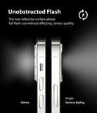 iPhone 12 Pro | Camera Styling - Side-by-side comparison showing a Ringke camera cover allowing clear flash versus a standard cover.