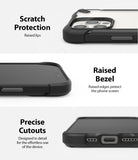 iPhone 12 / 12 Pro Case | Fusion-X2 - Close-ups of phone case showing raised camera lips, screen bezels, and precise port cutouts.