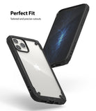 iPhone 12 / 12 Pro Case | Fusion-X - Two black Fusion-X cases showing front and back views with precise cutouts.