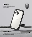iPhone 12 / 12 Pro Case | Fusion-X - Clear phone case with black frame featuring military-grade drop protection.