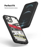 iPhone 12 / 12 Pro Case | Fusion-X Design - Black Fusion-X case on an iPhone 12 showing precise cutouts and a clear back.