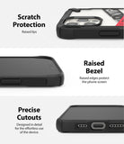 iPhone 12 Pro Max Case | Fusion-X Design - Close-ups showing raised camera lips, screen bezels, and precise port cutouts.