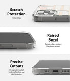 iPhone 12 / 12 Pro Case | Fusion Design - Three close-up views showing raised camera lips, screen bezels, and port cutouts.