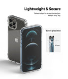 iPhone 12 / 12 Pro Case | Fusion Plus - Clear phone case showing front and back views with a 0.15mm raised edge detail.
