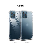 iPhone 12 / 12 Pro Case | Fusion Plus - Two iPhone cases side-by-side, one clear and one matte clear, showing back camera layouts.