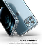 iPhone 12 / 12 Pro Case | Fusion Plus - Clear protective phone case showing triple camera cutout and air pocket corners.