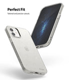 iPhone 12 Mini Case | Air + Shoulder Strap - iPhone 12 Mini Case - Two views of a clear, glittery phone case showing precise cutouts and a perfect fit.