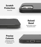 iPhone 12 Mini Case | Air + Shoulder Strap - Close-up views of phone case features: raised camera lips, screen bezel, and port cutouts.