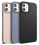 iPhone 12 Mini Case | Air-S - Three iPhone 12 Mini cases in pink, blue, and black arranged in a row against a white background.