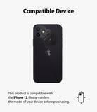 iPhone 12 | Camera Styling - Black iPhone 12 with a transparent camera lens protector being applied to the rear camera module.