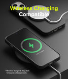 iPhone 13 Mini Case | Air-S - Black phone case on a wireless charger showing a green charging icon and 69% battery level.