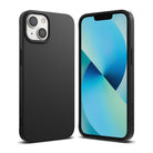 iPhone 13 Mini Case | Air-S - Matte black protective phone case shown from the back and front on a white background.