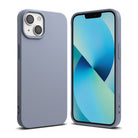 iPhone 13 Mini Case | Air-S - Matte lavender iPhone 13 Mini case shown from the back and front with a blue screen display.