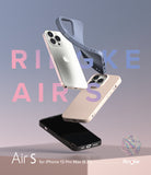 iPhone 13 Pro Max Case | Air-S - Floating iPhone 13 Pro Max with three different colored Air-S cases against a gradient background.