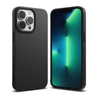 iPhone 13 Pro Max Case | Air-S - Matte black protective case shown from front and back angles on an iPhone 13 Pro Max.