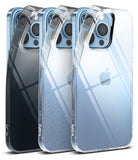 iPhone 13 Pro Max Case | Air - Three clear iPhone 13 Pro Max cases in matte, glitter, and transparent finishes.