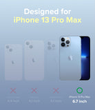 iPhone 13 Pro Max Case | Fusion Plus - White/Lime Glow - Comparison chart showing iPhone 13 Pro Max is the only fit.