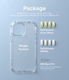 iPhone 13 Pro Max Case | Fusion Plus - White/Lime Glow - Clear phone case with lime and white bumpers and SIM pin.