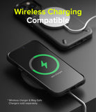 iPhone 13 Case | Onyx - Black phone case on a wireless charger showing a green charging icon and 69% battery status.