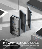 iPhone 14 Plus / 13 Pro Max Screen Protector | Privacy Glass - Privacy tempered glass screen protector on iPhone.