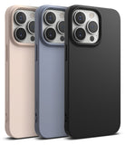 iPhone 13 Pro Case | Air-S - Three iPhone 13 Pro cases in beige, blue, and black, showing the camera cutout and side buttons.