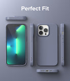 iPhone 13 Pro Case | Air-S - Blue iPhone 13 Pro case shown from multiple angles with a glowing green screen display.