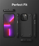 iPhone 13 Pro Case | Onyx - Multiple views of a black textured phone case showing front, back, and side button cutouts.